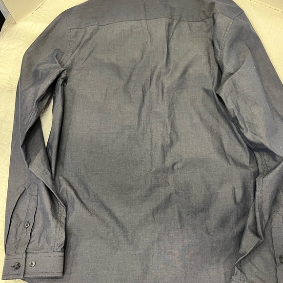 H&M Men’s button up long sleeve shirt Sz M - Picture 6 of 9